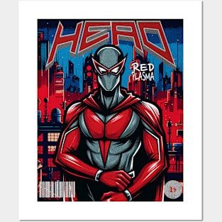 Hero Red Plasma Posters and Art